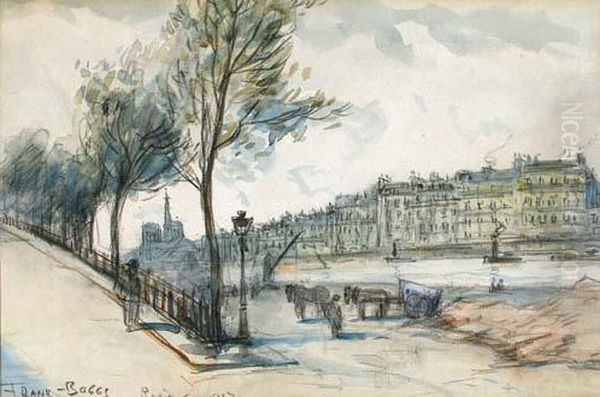 Les Quais A Paris Oil Painting by Frank Myers Boggs