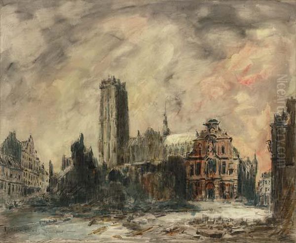 View Of Malines Oil Painting by Frank Myers Boggs