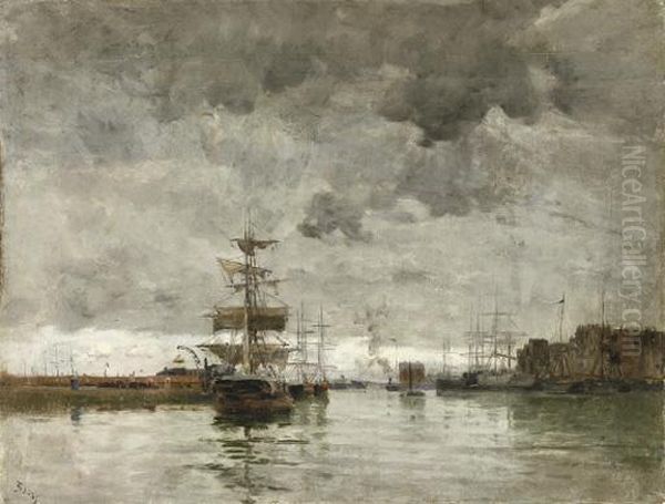 Le Port Oil Painting by Frank Myers Boggs