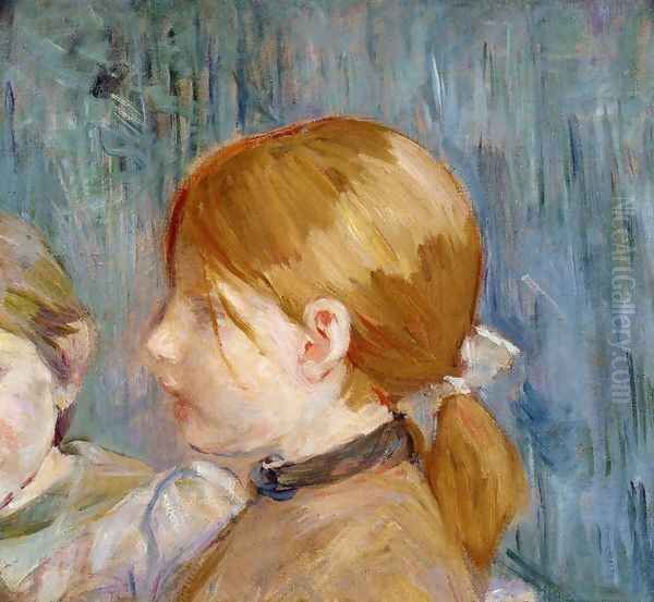 Jeannies Head Aka Tete De Jeannie Oil Painting by Berthe Morisot