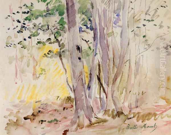 The Bois De Boulogne Oil Painting by Berthe Morisot