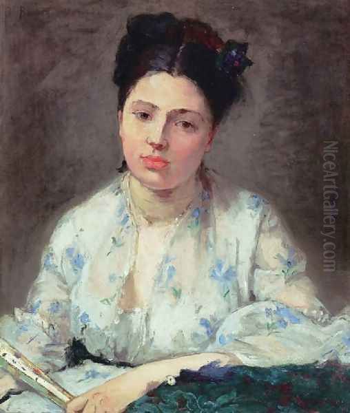 Young Woman Oil Painting by Berthe Morisot