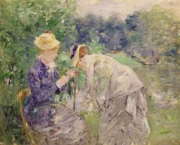 In the Bois de Boulogne Oil Painting by Berthe Morisot