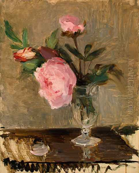 Peonies Oil Painting by Berthe Morisot