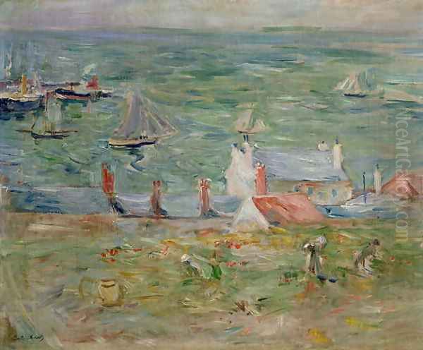 The Port of Gorey on Jersey, 1886 Oil Painting by Berthe Morisot