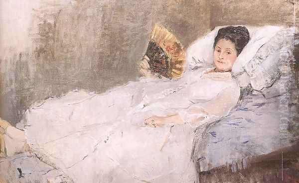 Mme. Hubard 1874 Oil Painting by Berthe Morisot