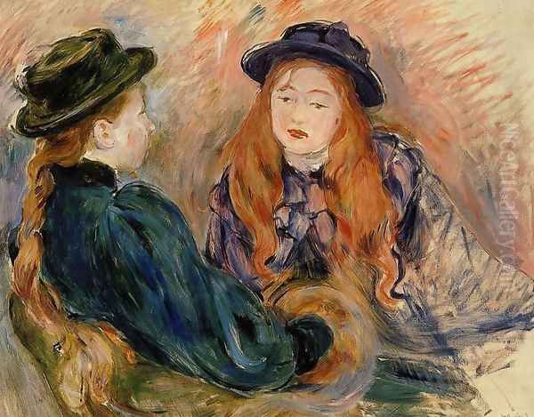 Conversation 2 Oil Painting by Berthe Morisot