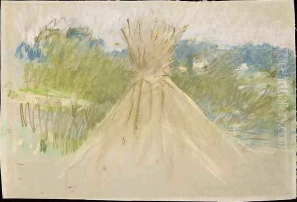 The Small Haystack 1882 Oil Painting by Berthe Morisot