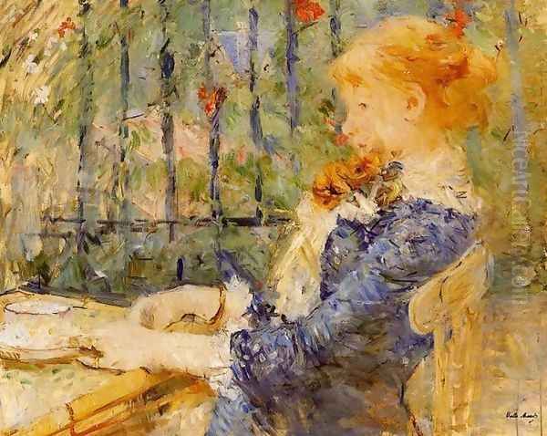 Tea Oil Painting by Berthe Morisot