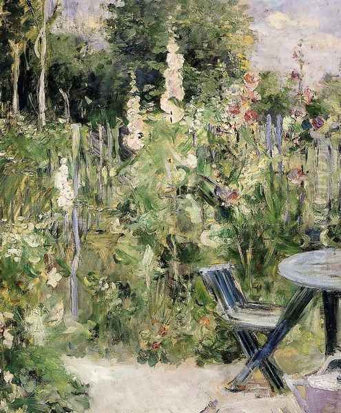 Rose Garden Oil Painting by Berthe Morisot