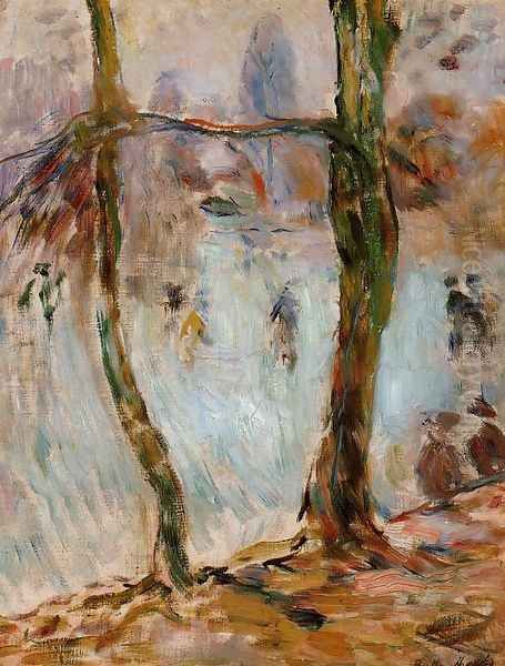 Skating Oil Painting by Berthe Morisot