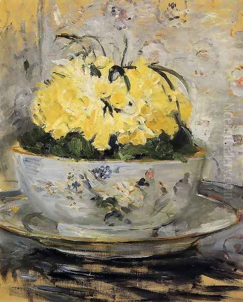 Daffodils Oil Painting by Berthe Morisot