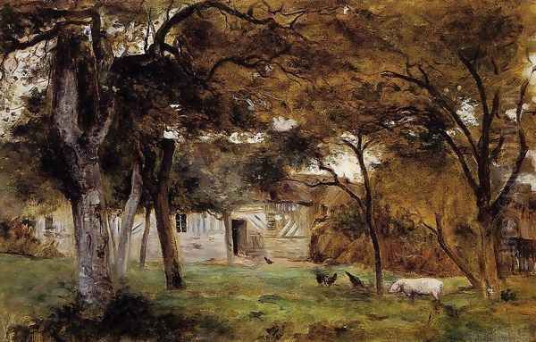 Farm in Normandy Oil Painting by Berthe Morisot