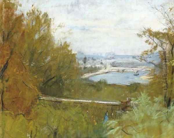 Coin de Paris, vue de Passy Oil Painting by Berthe Morisot