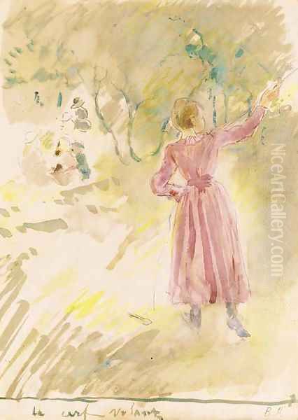 Le cerf-volant Oil Painting by Berthe Morisot