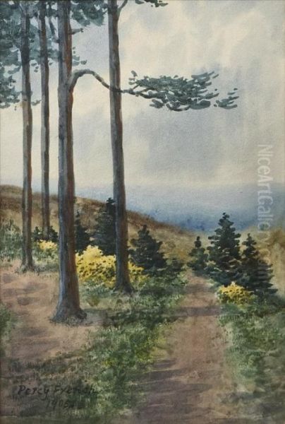 A Path By Tall Trees Oil Painting by William Percy French