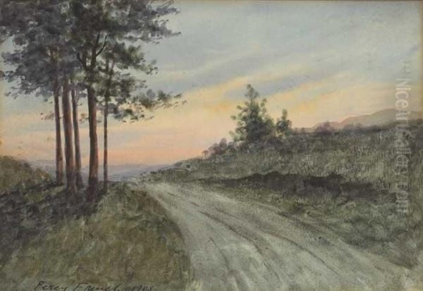 A Country Road Oil Painting by William Percy French