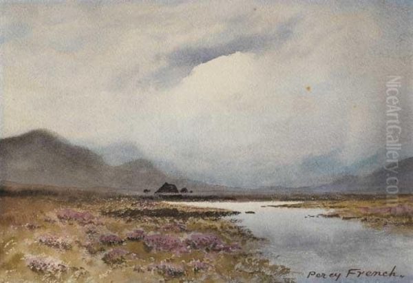 Bog Landscape, West Of Ireland Oil Painting by William Percy French