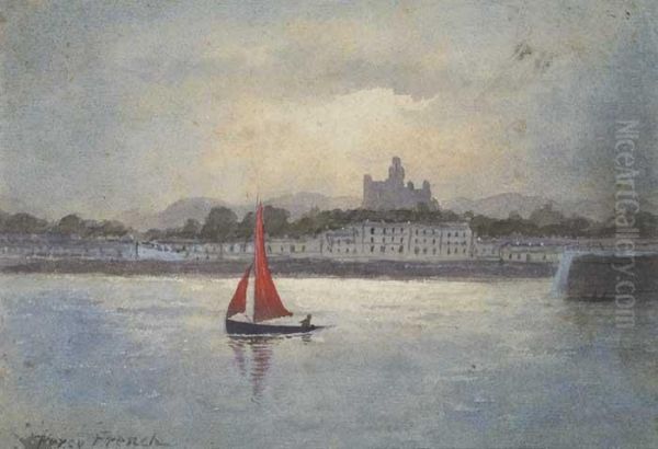 The Red Sail Oil Painting by William Percy French