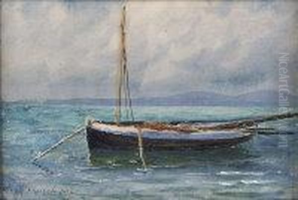 Oyster Boat Oil Painting by William Percy French