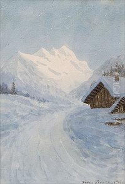 Alpine Landscape Oil Painting by William Percy French