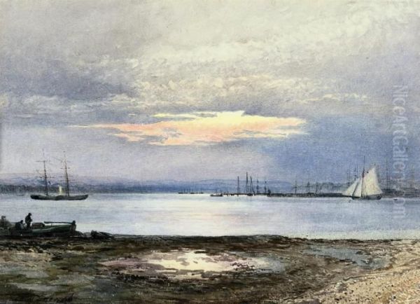 An Evening Calm Oil Painting by William Percy French