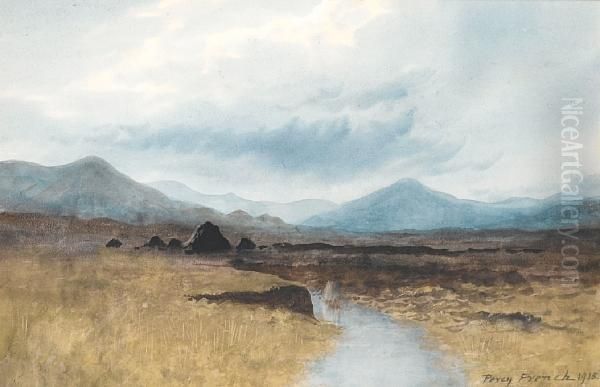 A North Antrim Bog Oil Painting by William Percy French