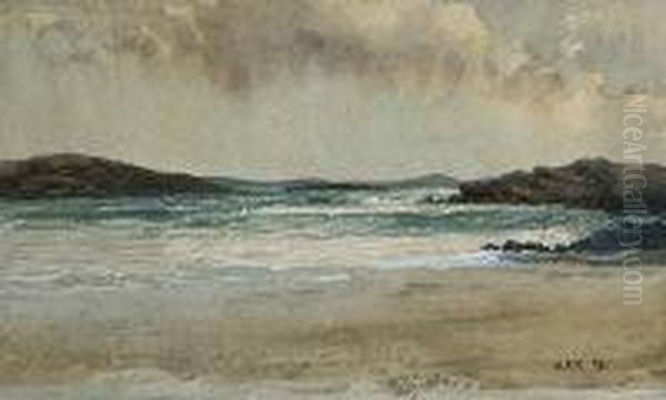 Beach Scene, Donegal Oil Painting by William Percy French