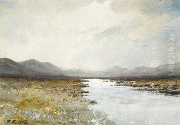 Bogland River Oil Painting by William Percy French