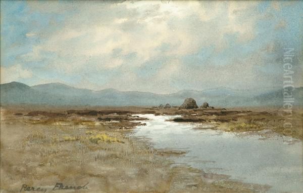 Moorlandstream Oil Painting by William Percy French