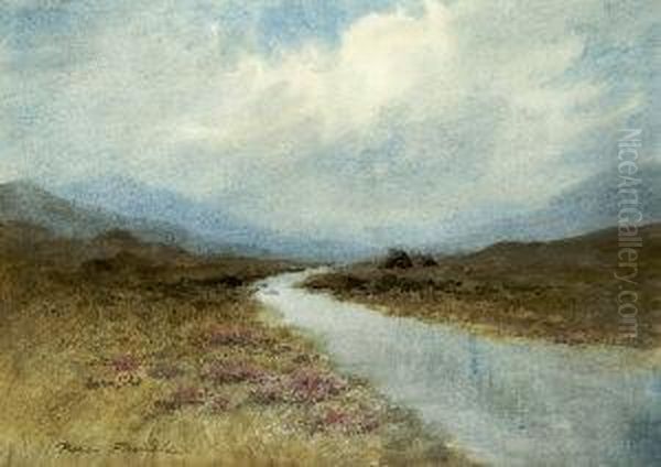 A Bogland River Oil Painting by William Percy French