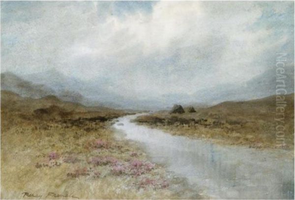 The Moorland Stream Oil Painting by William Percy French