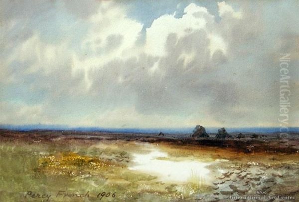 Sunlit Moors Oil Painting by William Percy French