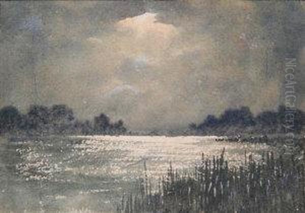 Moonlight Oil Painting by William Percy French