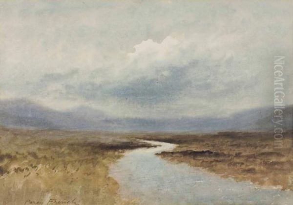 Stream Through The Boglands Oil Painting by William Percy French