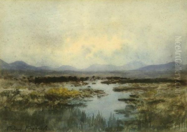 Moorland Oil Painting by William Percy French