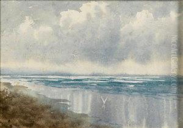 Coastal Scene With Seaegulls Oil Painting by William Percy French