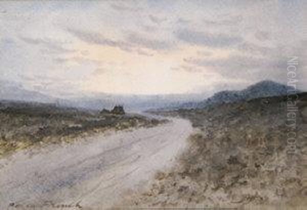 Road At Dusk Oil Painting by William Percy French