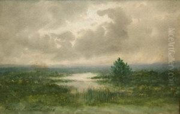 Bog Landscape Oil Painting by William Percy French