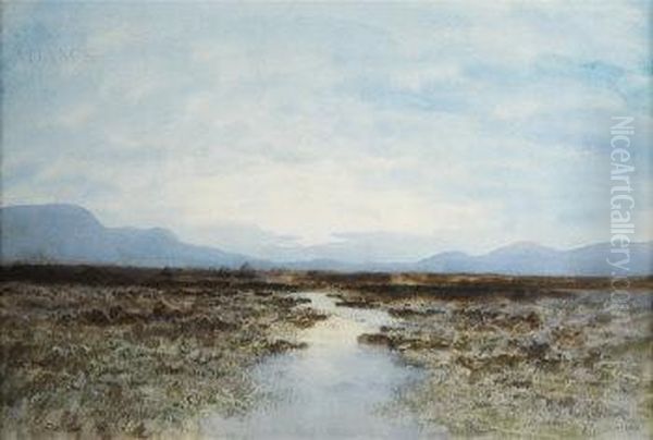 Connemara Landscape Oil Painting by William Percy French