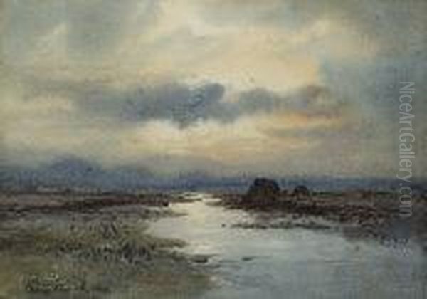 Sunset Through Mist Oil Painting by William Percy French