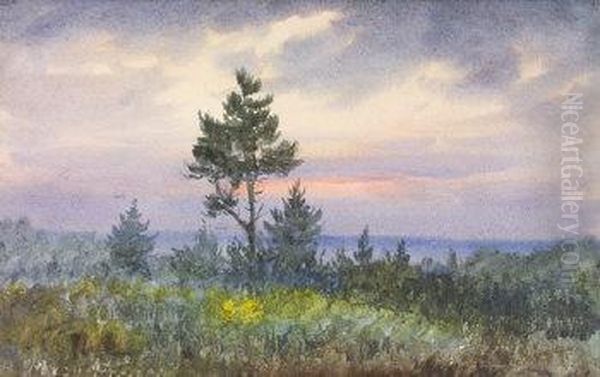 Twilight Through Trees Oil Painting by William Percy French