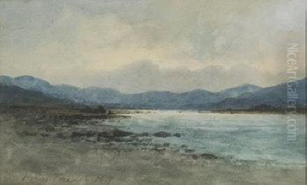 A Lough At Dawn Oil Painting by William Percy French