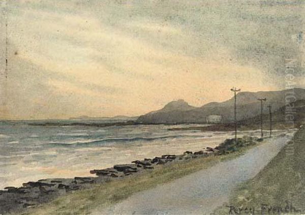 Road Along The Shore Oil Painting by William Percy French