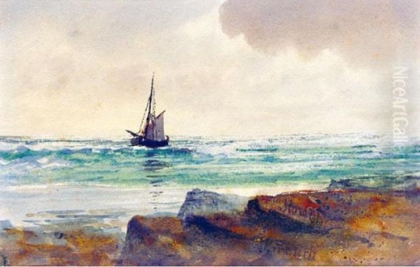 Sailing - The Last One Home Oil Painting by William Percy French