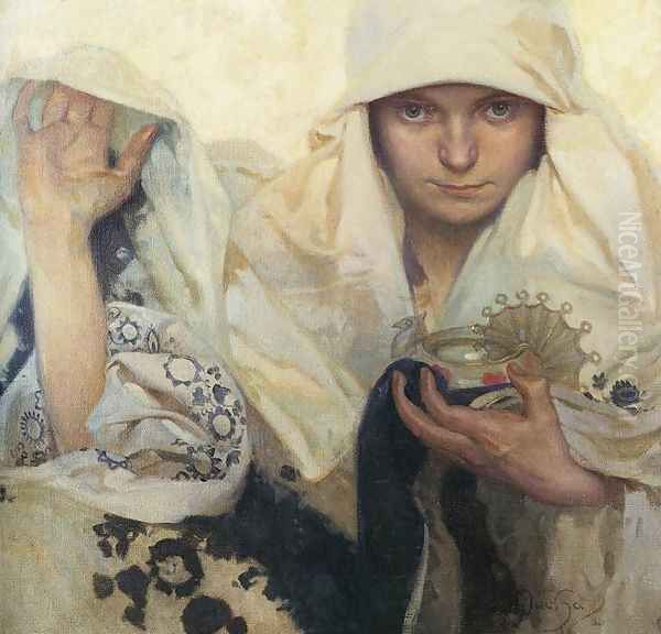 Fate, 1920 Oil Painting by Alphonse Maria Mucha