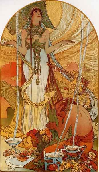 Salammbo Oil Painting by Alphonse Maria Mucha