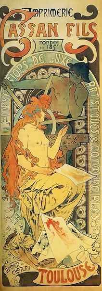 Cassan Fils, 1895 Oil Painting by Alphonse Maria Mucha