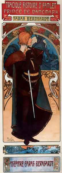 Hamlet Oil Painting by Alphonse Maria Mucha