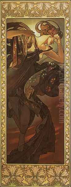 Evening Star. From The Moon and the Stars Series. 1902 Oil Painting by Alphonse Maria Mucha